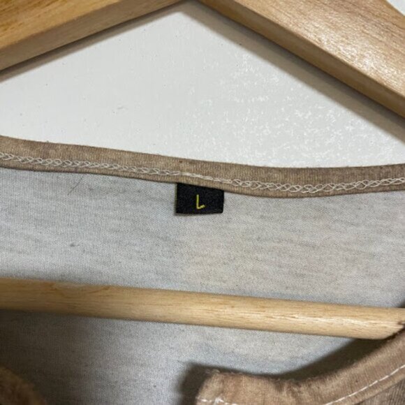 Templar Knight Crusader Long-Sleeve Women's Henley Shirt T-Shirt Size L - Picture 6 of 9